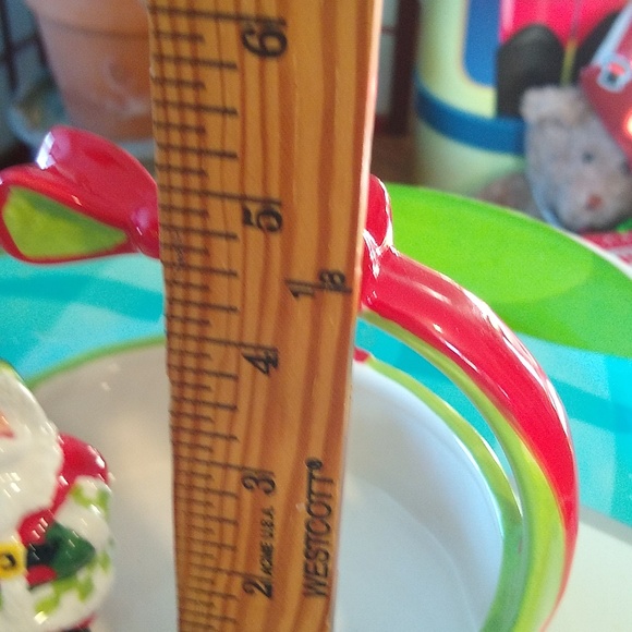 SANTA CANDY DISH FITZ & FLOYD CERAMIC 5 X 5 INCHES - Picture 6 of 10